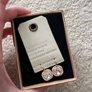 Anthropologie crystal minimal earrings